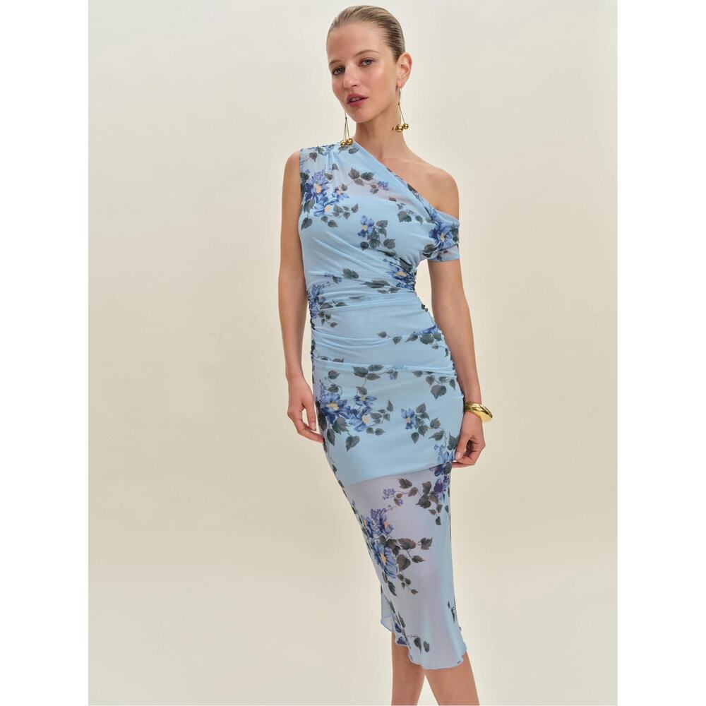 XL Reformation Women's Blue Adrielle Knit Dress